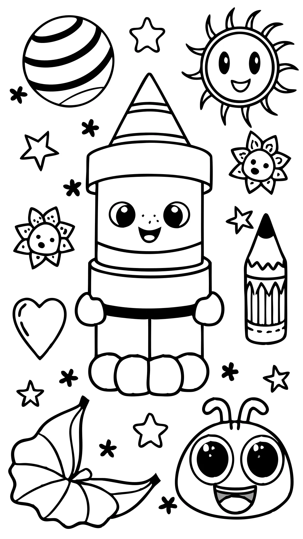 coloring pages for crayons